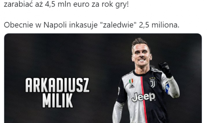 Wiadomo, ile Milik ZAROBI w Juventusie
